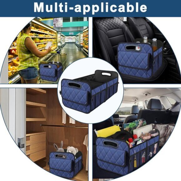 ⚡Men Dark Blue Car Organizer and Storage with 6 Pocket Car Accessoriesizer Trunk - Picture 6 of 7